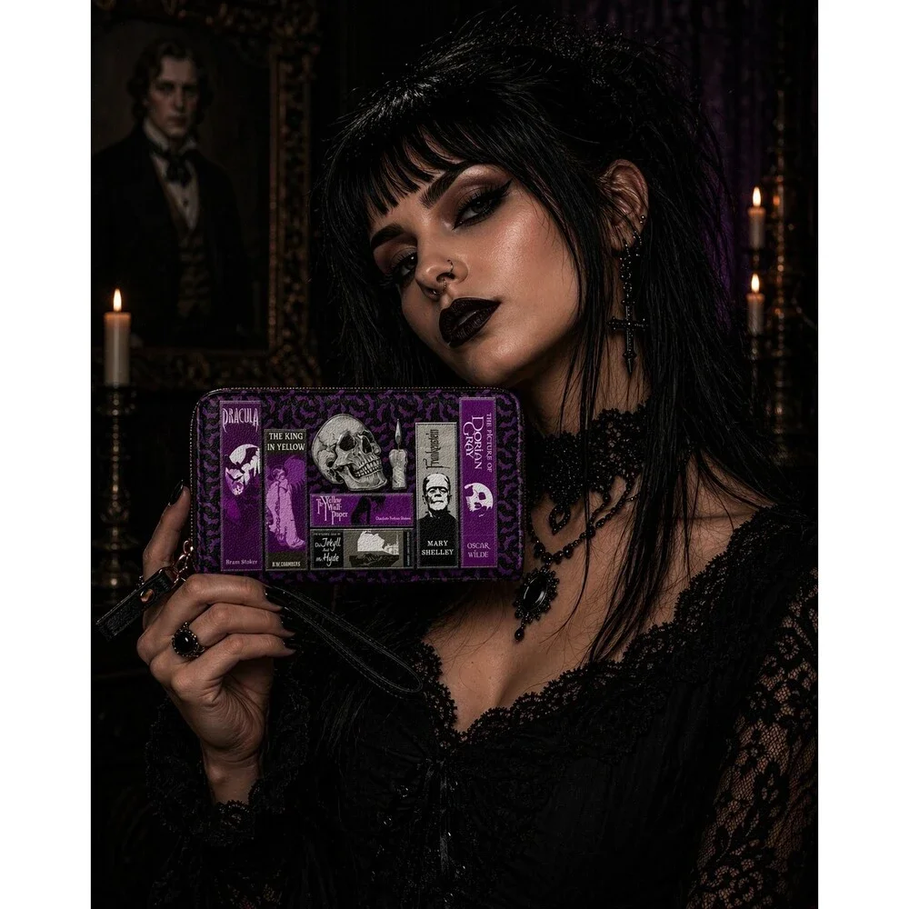 This Codex of Gothic Violet Echo Wallet Horror Goth Halloween‎ Literature New